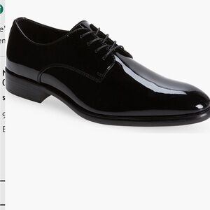 Nordstrom Men’s Glossy Black Lace-Up Derby Shoes